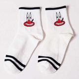 Fashion Cartoon Character Cute Short Socks Women Harajuku Cute Patterend Ankle Socks Hipster Skatebord Ankle Funny Socks Female