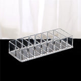 2017 New 8 Lattice Clear Acrylic Eyeshadow Lipsticks Holder Shelf Make Up Tools Makeup Brush Organizer Cosmetic Storage Box Case