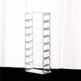 2017 New 8 Lattice Clear Acrylic Eyeshadow Lipsticks Holder Shelf Make Up Tools Makeup Brush Organizer Cosmetic Storage Box Case