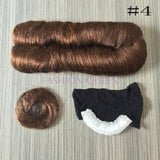 #27 Blonde Double Weft Natural Straight Hair Weaving No Shed Synthetic Hair 28 Pieces Short Bump Weave For Women