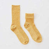 SP&CITY Winter Cotton Solid Shiny Woman Simple Socks Fashion Art Fold Female Student Thick Warm Socks Shiny Metallic Line Sock