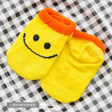 1 Pair Lytwtw's Baby Floor Boys Girls Kids Children Cute Smile Infant Cotton Anti-Skid Toddlers Slippers Socks Striped