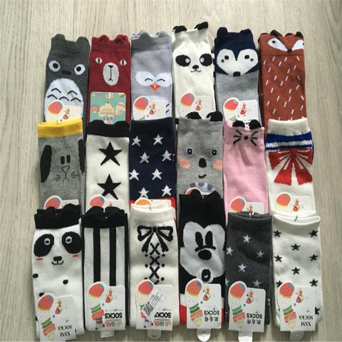 Newborn Baby Girls Soft Lovely Bow-Knot Socks Cotton Casual Kids Ankle Bubble Mouth Socks Toddler Leg Warmers Boys Girls Knee