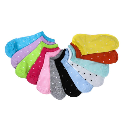 5 Pairs Cute Bamboo Socks Girls Children Kids Heart Dot Solid Socks Lovely Cotton Socks for Girls