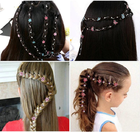 2018 New Girl Hair Extension Rhinestone Tool Glitter braid hairpin Bridal Wedding  Hair Accessories