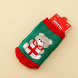 2018 Christmas Themed Children Pure Cotton Cartoon Jacquard Socks Red Christmas Baby Socks Absorb Sweat Permeability Socks