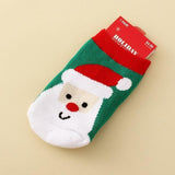 2018 Christmas Themed Children Pure Cotton Cartoon Jacquard Socks Red Christmas Baby Socks Absorb Sweat Permeability Socks