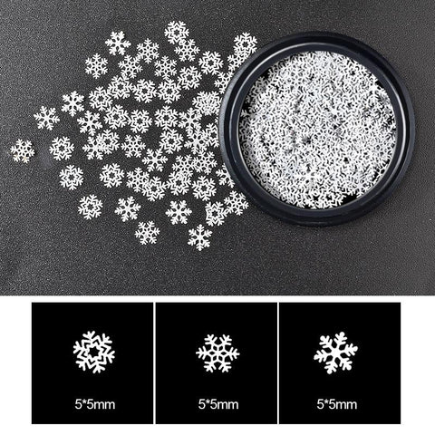 The white snow 3D Nail Art Decoration Snow Flakes Accessories Manicure Nail Art for DIY